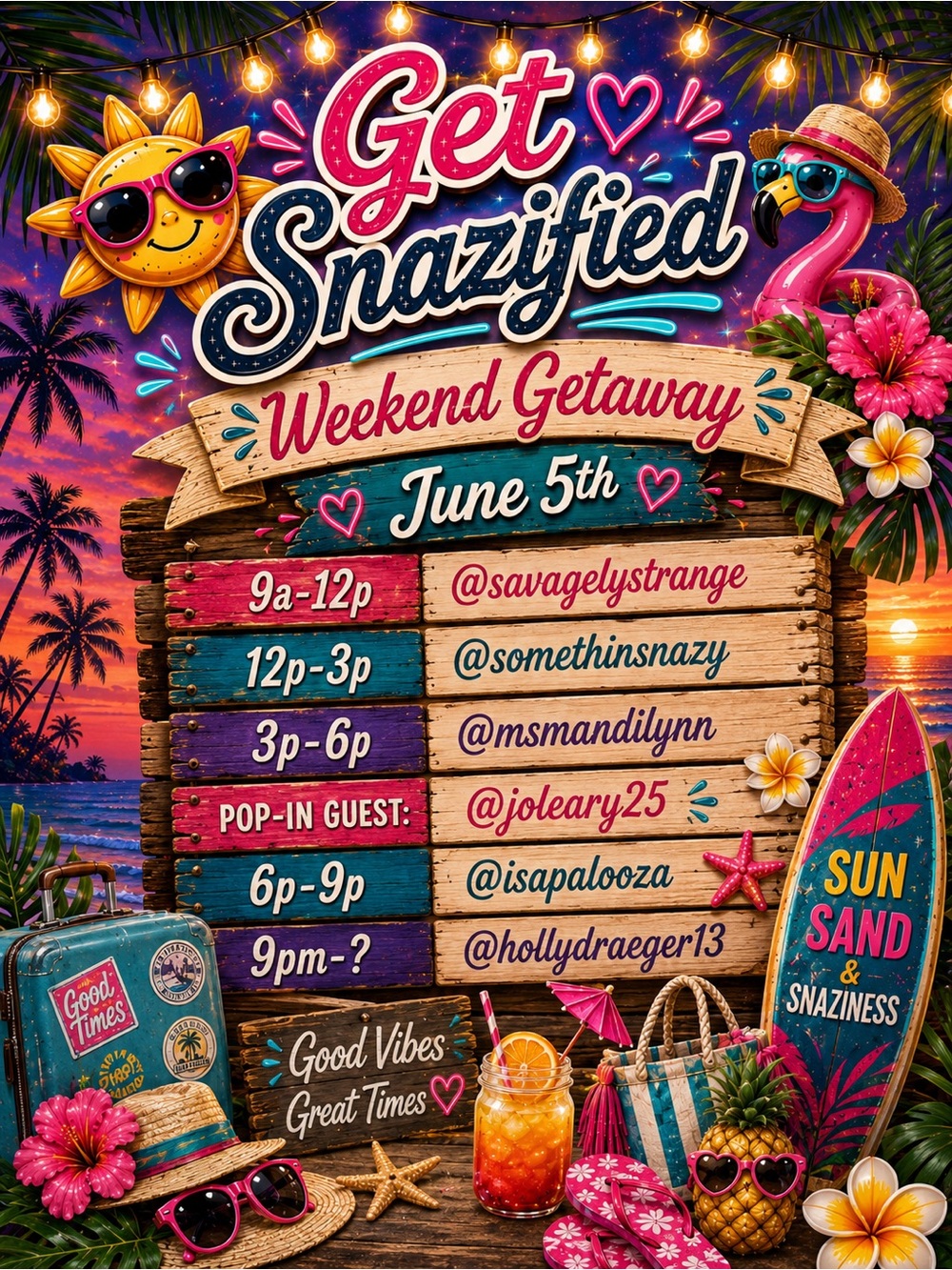 Join me on the Get Snazified Share Show Train! New Themes Every Week 💎☀️🌺
